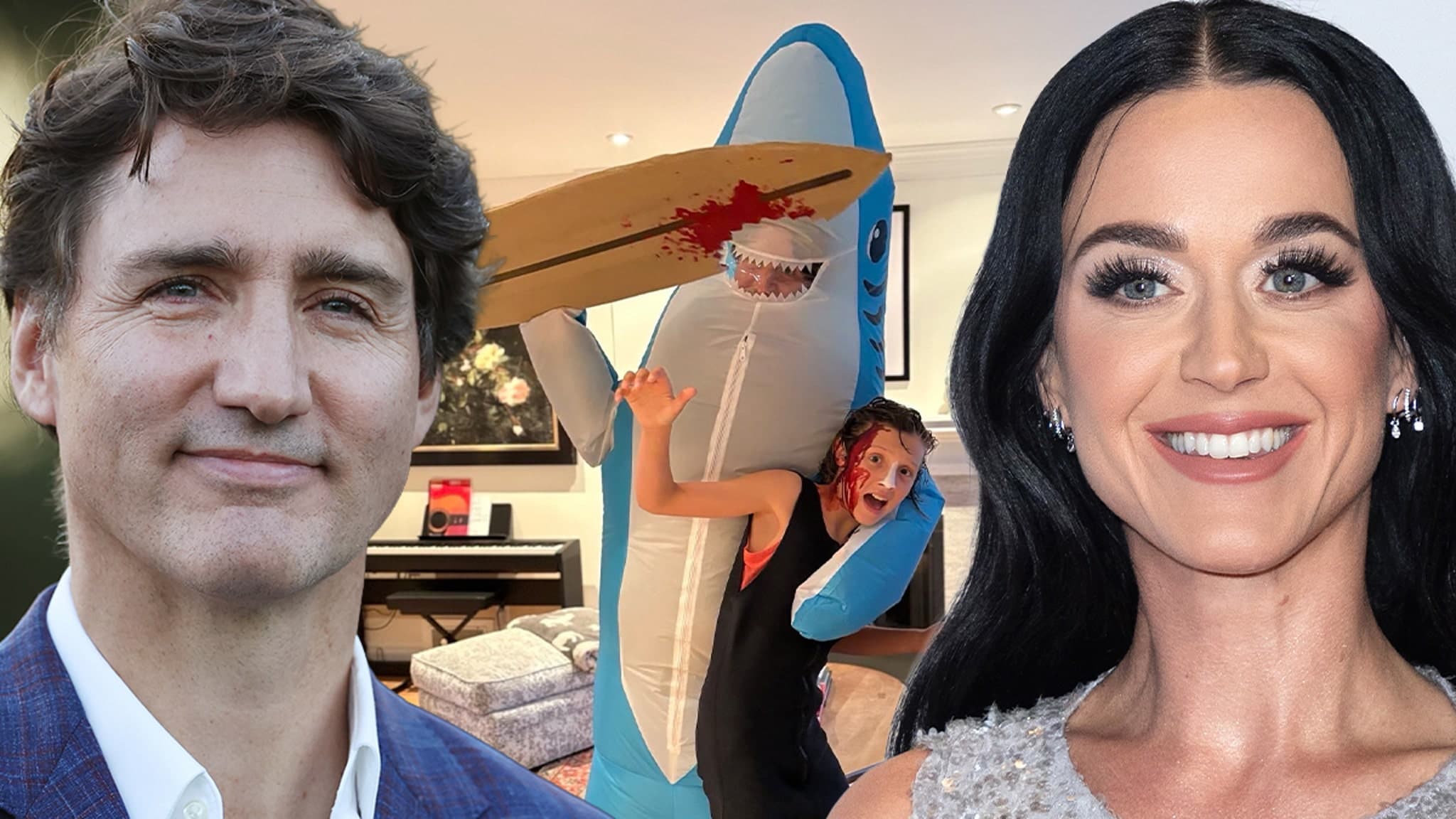 Justin Trudeau's Halloween Costume Features Son and Reference to Katy Perry